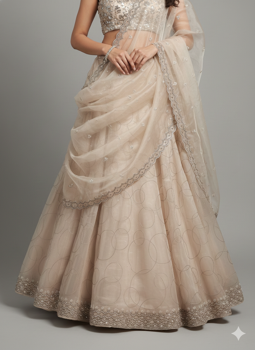 Ivory Ring Lehenga