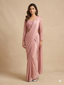 Pink Pre-Stitched Saree with Embroidered Blouse