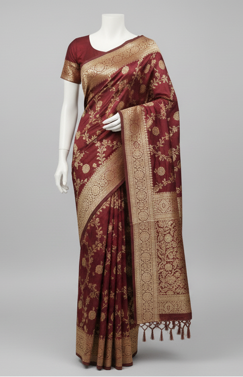 Regal Ruby Saree (GOLDLINE GS-18)
