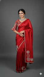 Smooth Zari Satin Silk Saree
