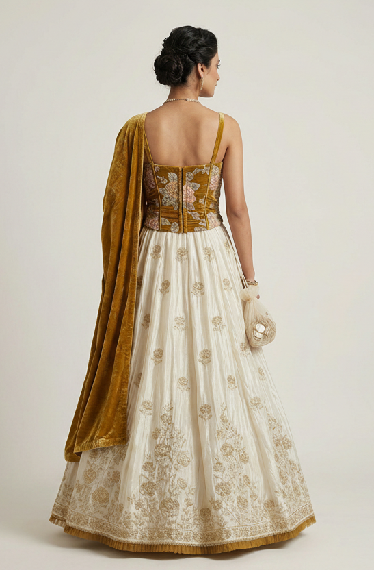 Mustard Meadow Lehenga Secondary image