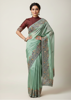 Vintage Flora Silk Saree (5737 GS-11)