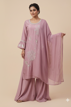 Pearl-Embellished Suit Set
