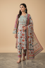 Floral Block-Printed Kurta Set