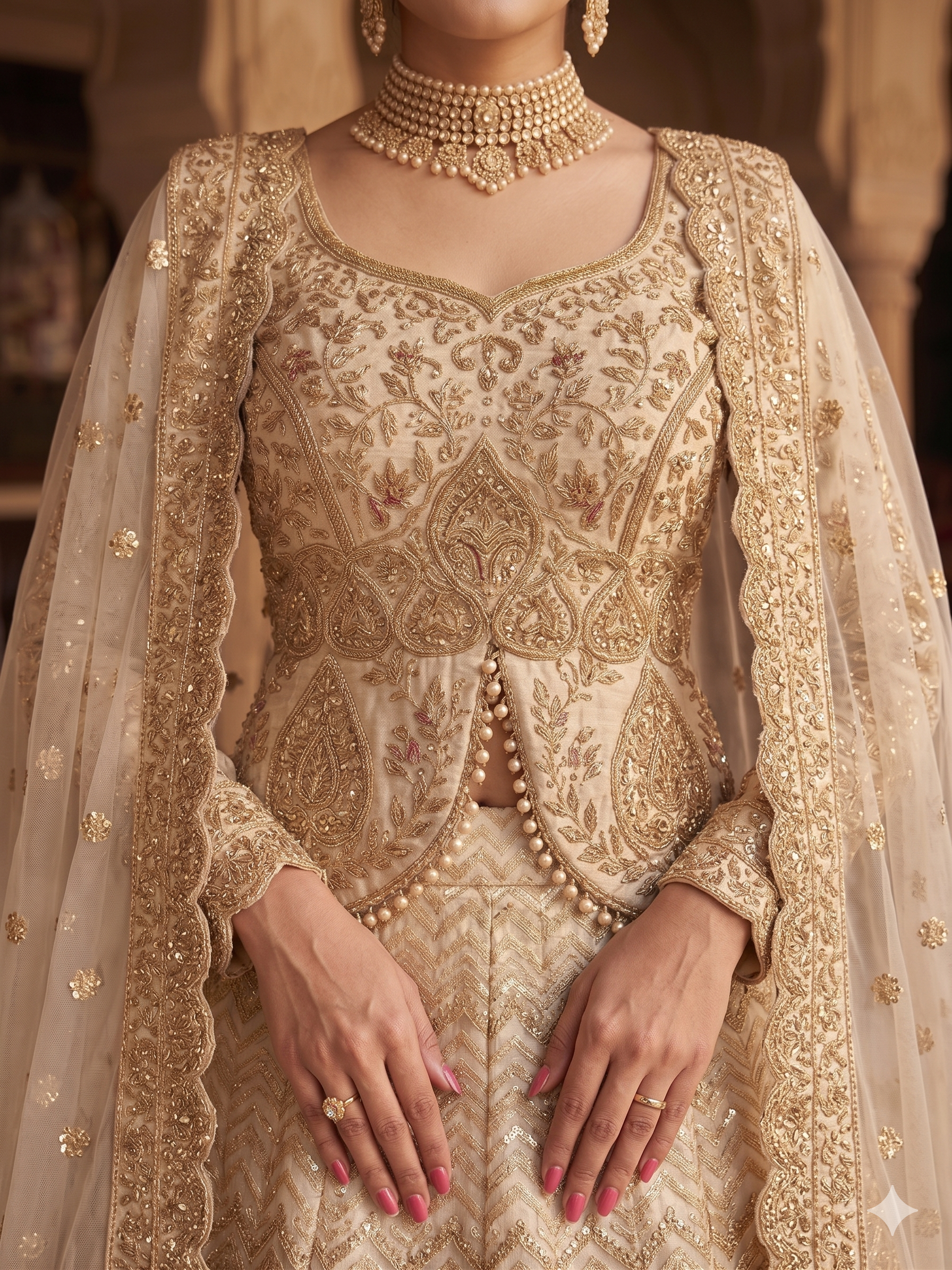 Royal Ivory Heritage Lehenga Set