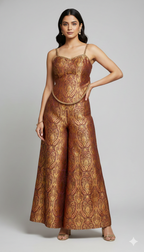 Sapphire Paisley Brocade Set