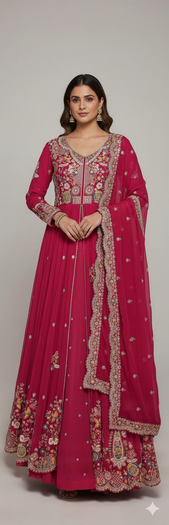 Gulabi Guldasta Lehenga Secondary image