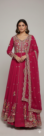 Gulabi Guldasta Lehenga