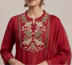 Crimson Heritage Anarkali Suit Set