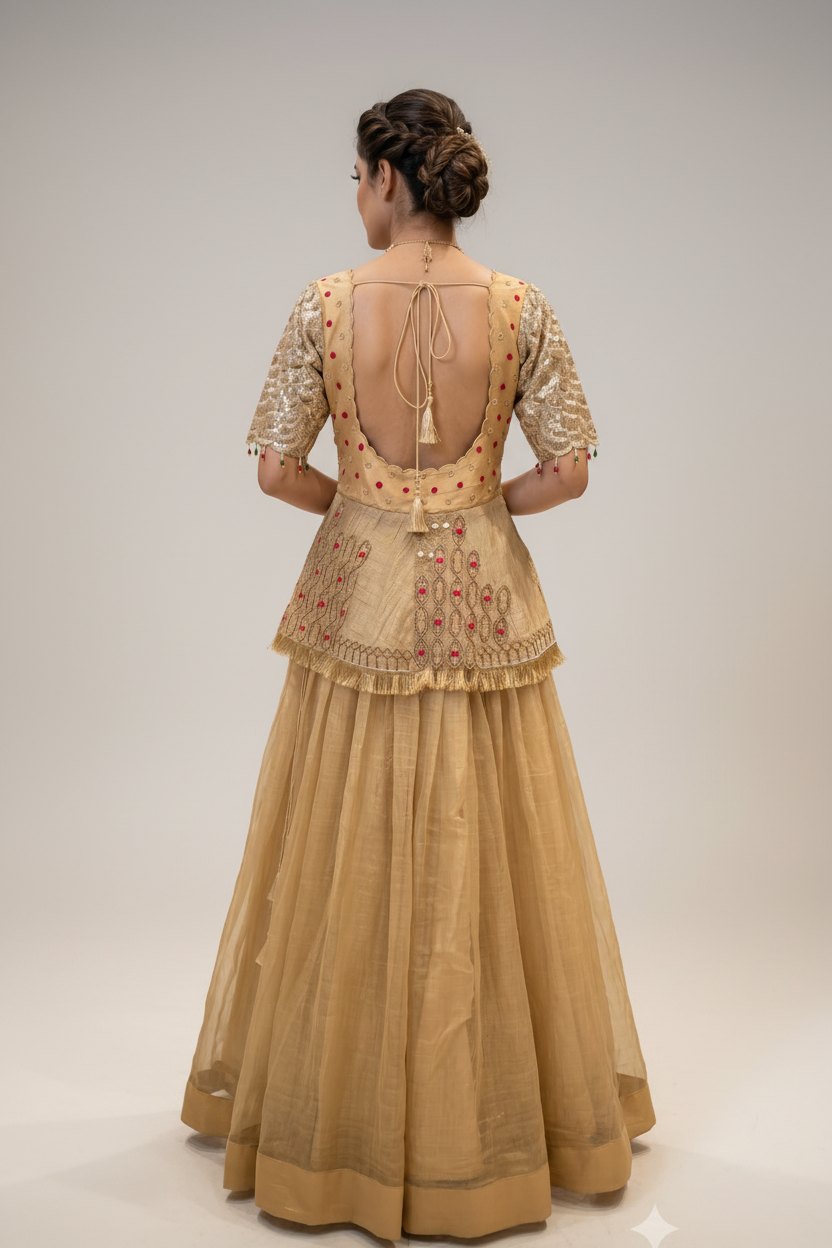 Gilded Heritage Peplum Lehenga Set