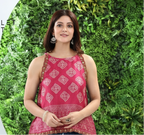 Bandhani Print Kurti with Leheriya Dhoti Pants