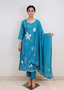 Kantha Embroidery A-Line Kurta Set