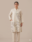 Earthy Khadi-Linen Botanical Print Co-ord Kurti Set