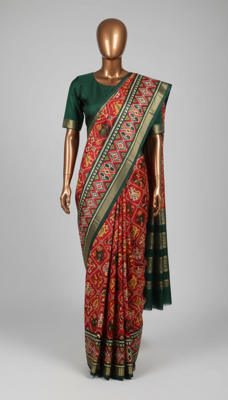 Scarlet Heritage Patola Silk Saree (PAVITRA PATOLA GS-26)