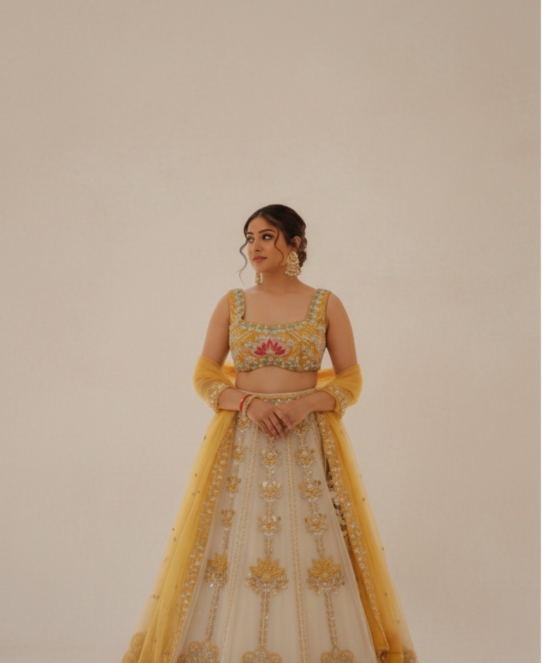 Lotus Petal Blush Lehenga