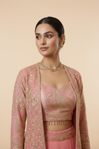 Embroidered Jacket-Palazzo Set
