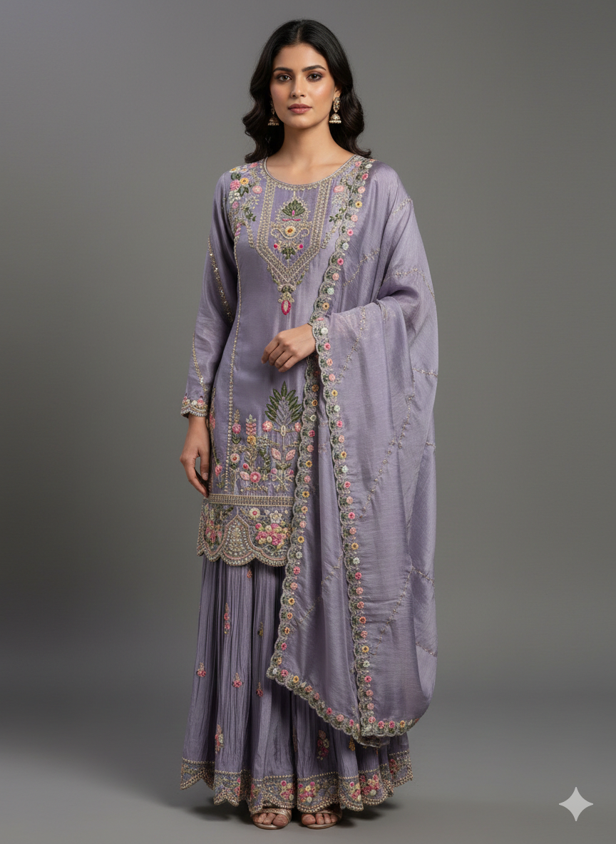 Lavendula Luxe Sharara Set