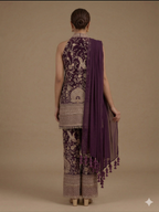 Halter-Neck Embroidered Kurta Set