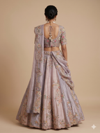 Embroidered Silk Lehenga Set