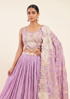 Pastel lavender lehenga set