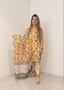 Marigold Lotus Print Kurta Set