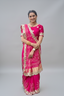 Vibrant Rani Pink Bandhani Saree