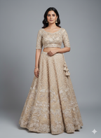 Champagne Ivory Lehenga