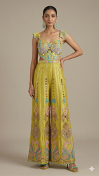 Embroidered Jumpsuit with Cut-Out Detail