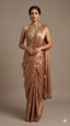 Golden Bronze Draped Saree