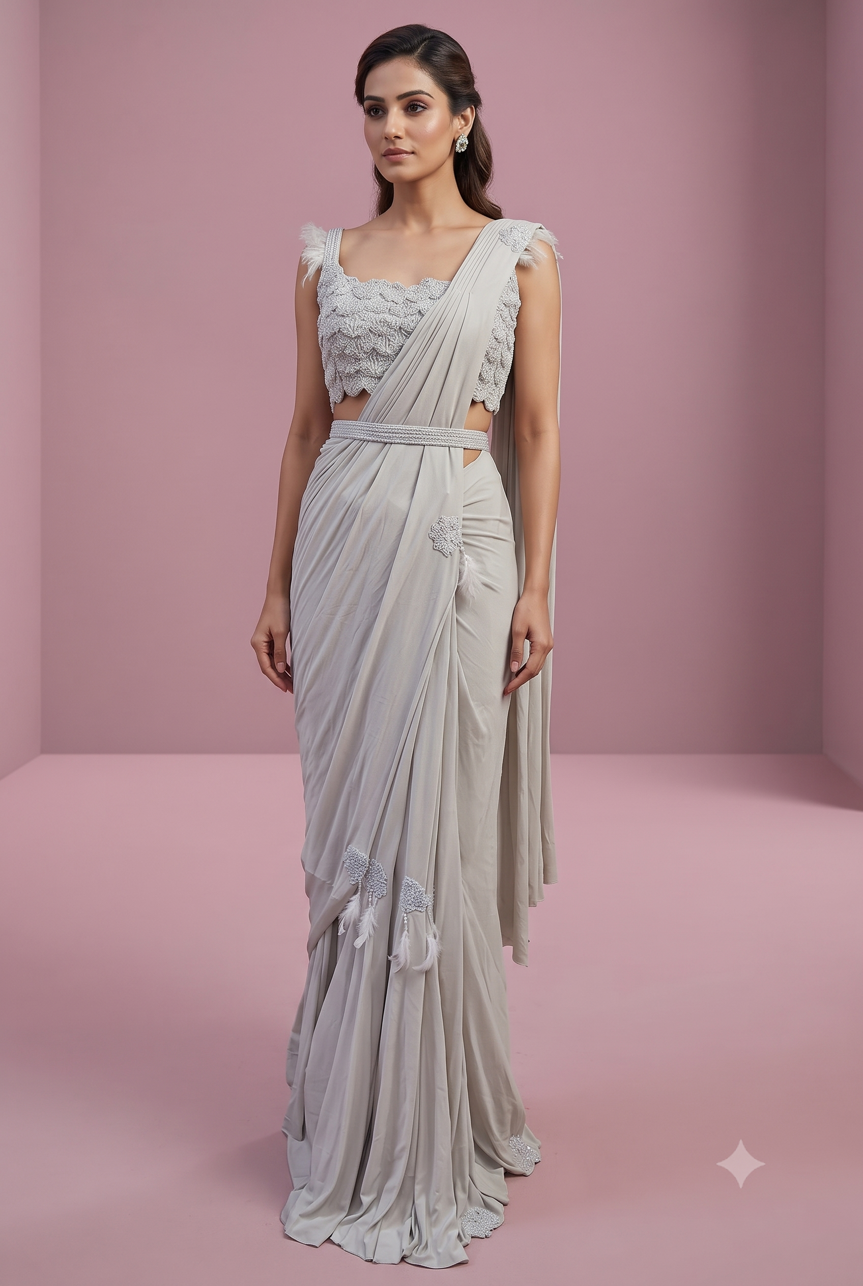 Contemporary Pre-Draped Saree Secondary image