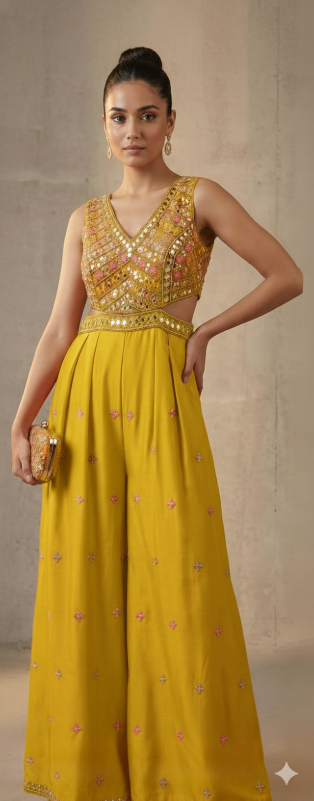 Amber Radiance Cut-Out Jumpsuit