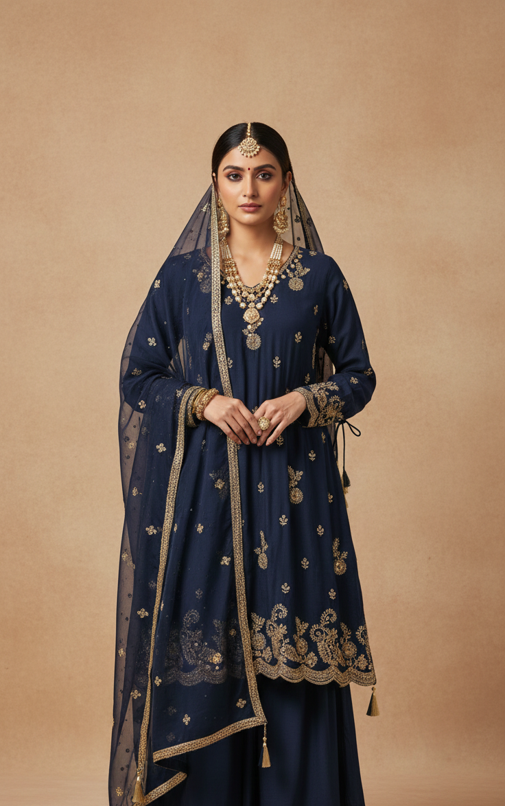 Midnight Gilded Kurta Set