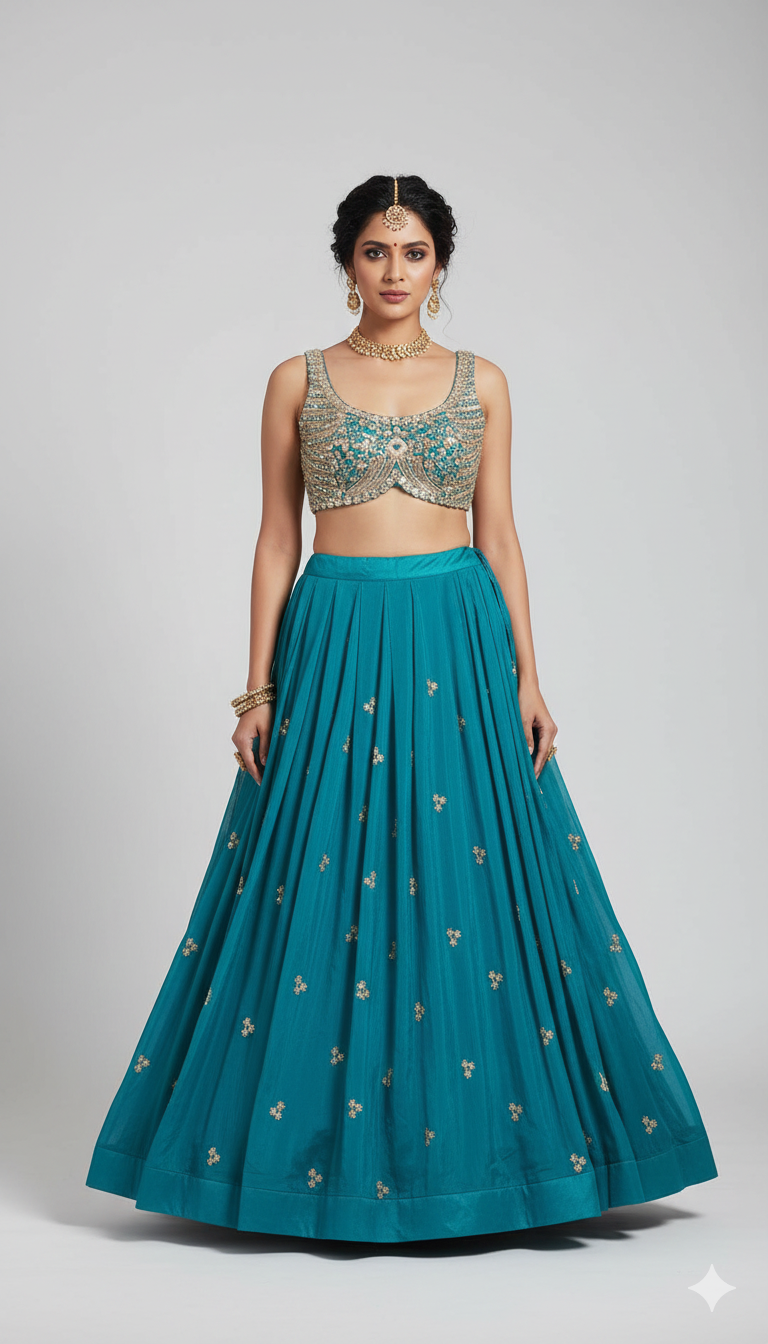 Radiant Rose Festive Lehenga (7444 M-40)
