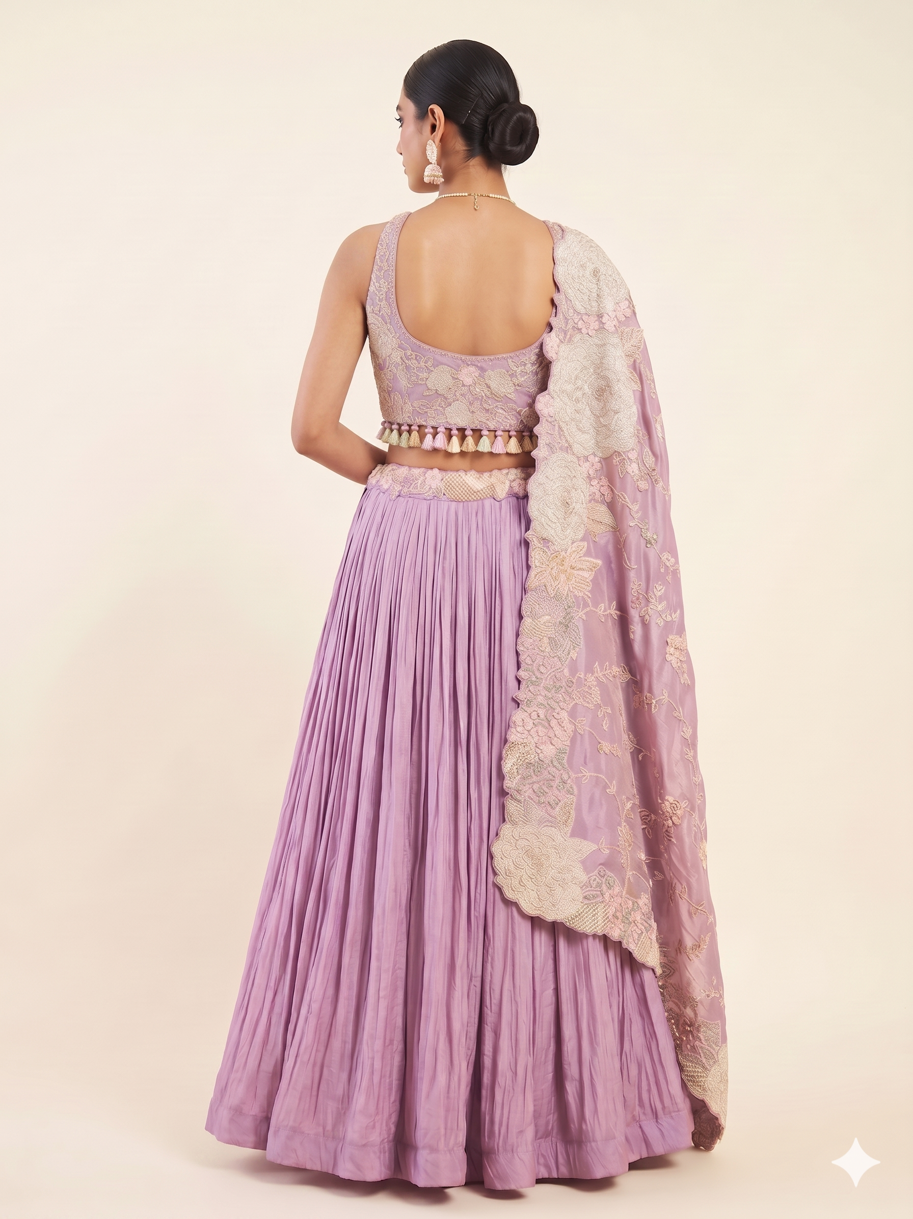 Pastel lavender lehenga set