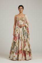 Vasant Vatika Floral Corset Lehenga