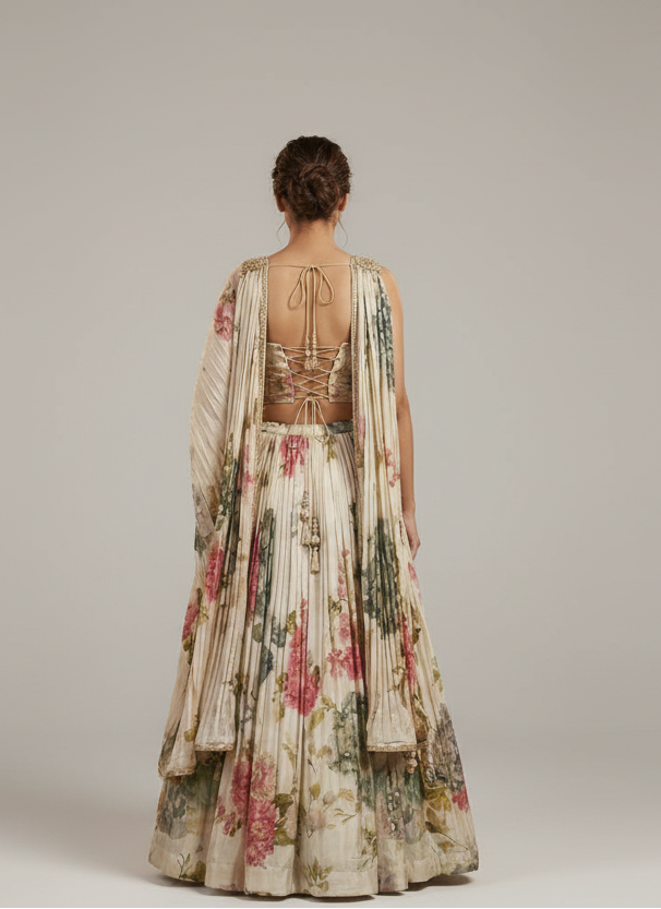 Vasant Vatika Floral Corset Lehenga Secondary image