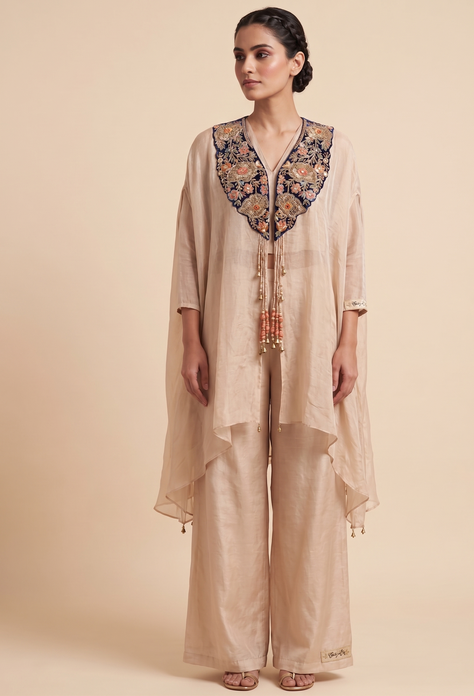 Golden Glaze Cape & Palazzo Set Main image