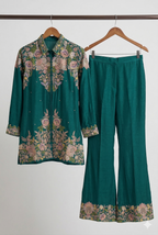 The Emerald Green Silk-Linen Co-ord Set