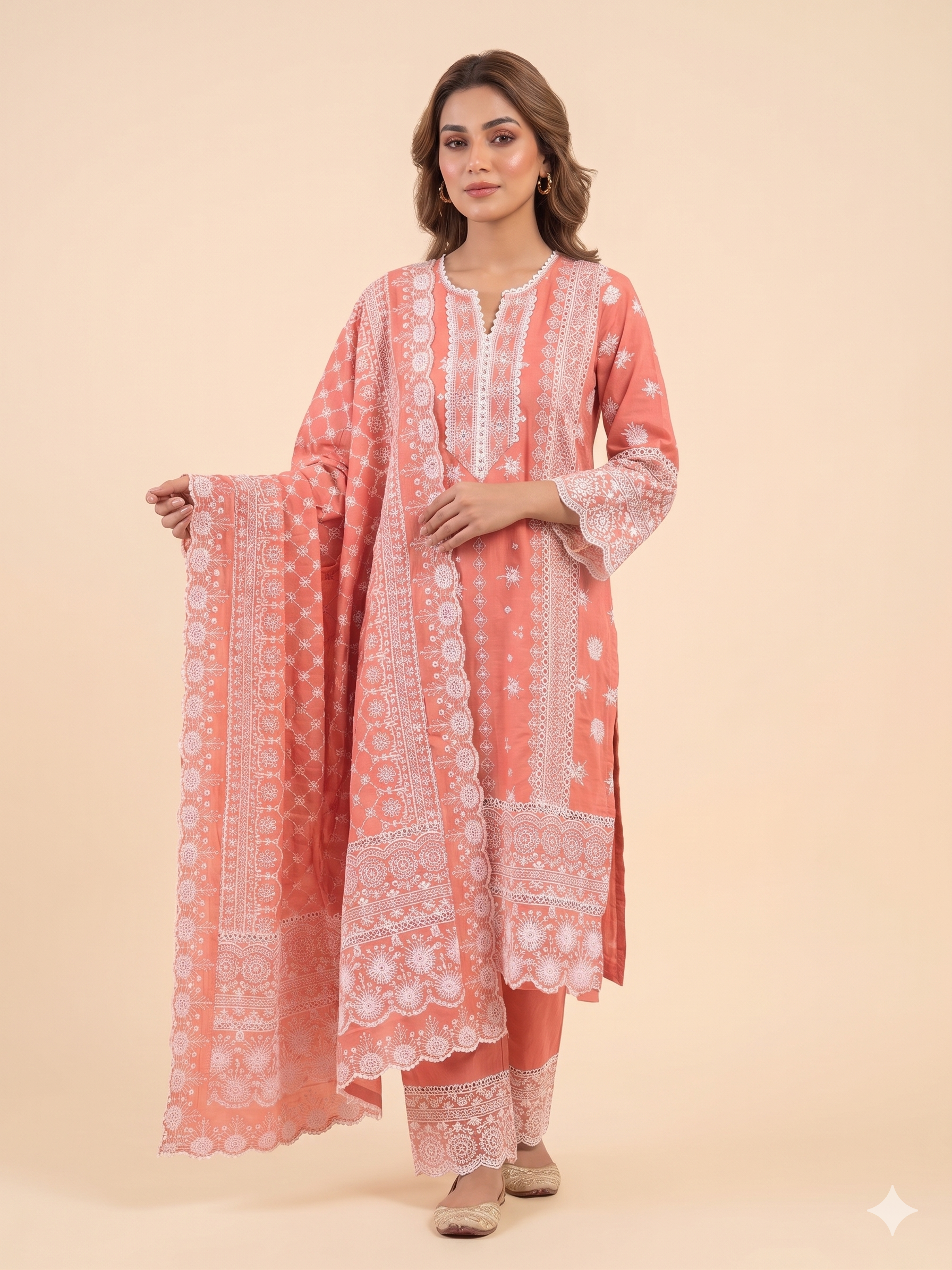 Gilded Marigold Lace Kurta Set