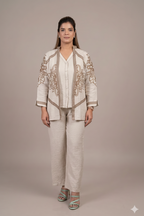 Ivory Imperial Jacket Co - ord Set