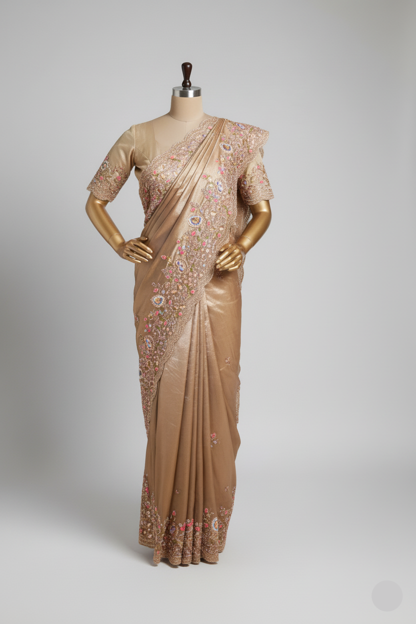 Regal Blush GOLDEN SAREE ( GOLDEN EMPRESS GA-19) Main image