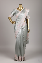 The Shimmering Sterling Saree ( SH-7979 GS-180)