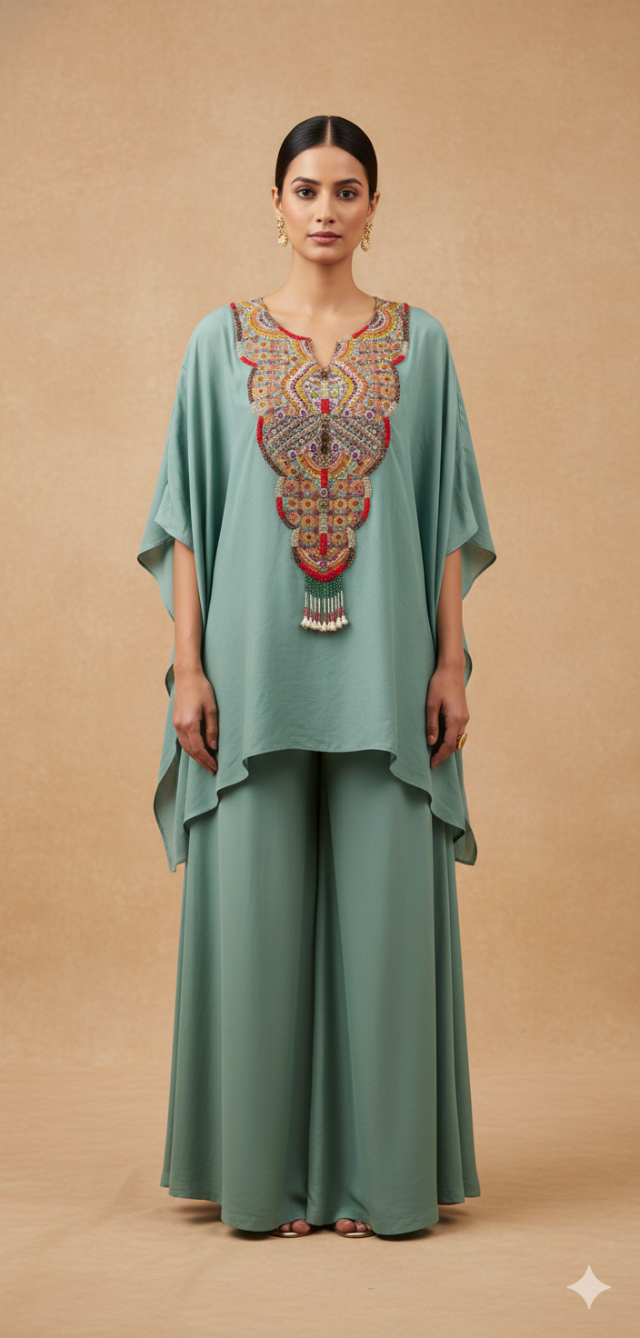 Oasis Beaded Kaftan Set Main image