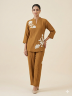 Earthy Ochre Floral Co-ord Set
