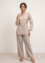 Chic Beige Linen Co-ord Set
