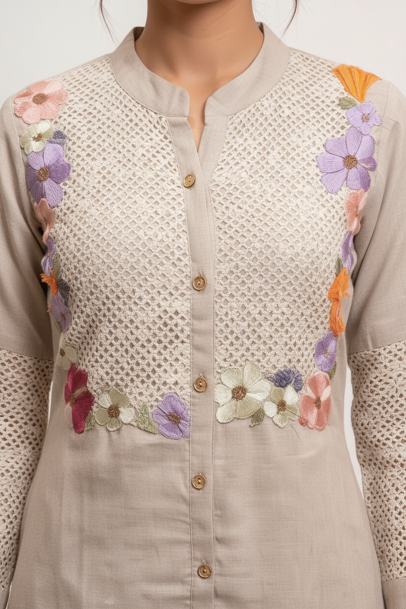 Chic Beige Linen Co-ord Set Secondary image