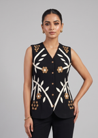 Midnight Bloom Waistcoat Set