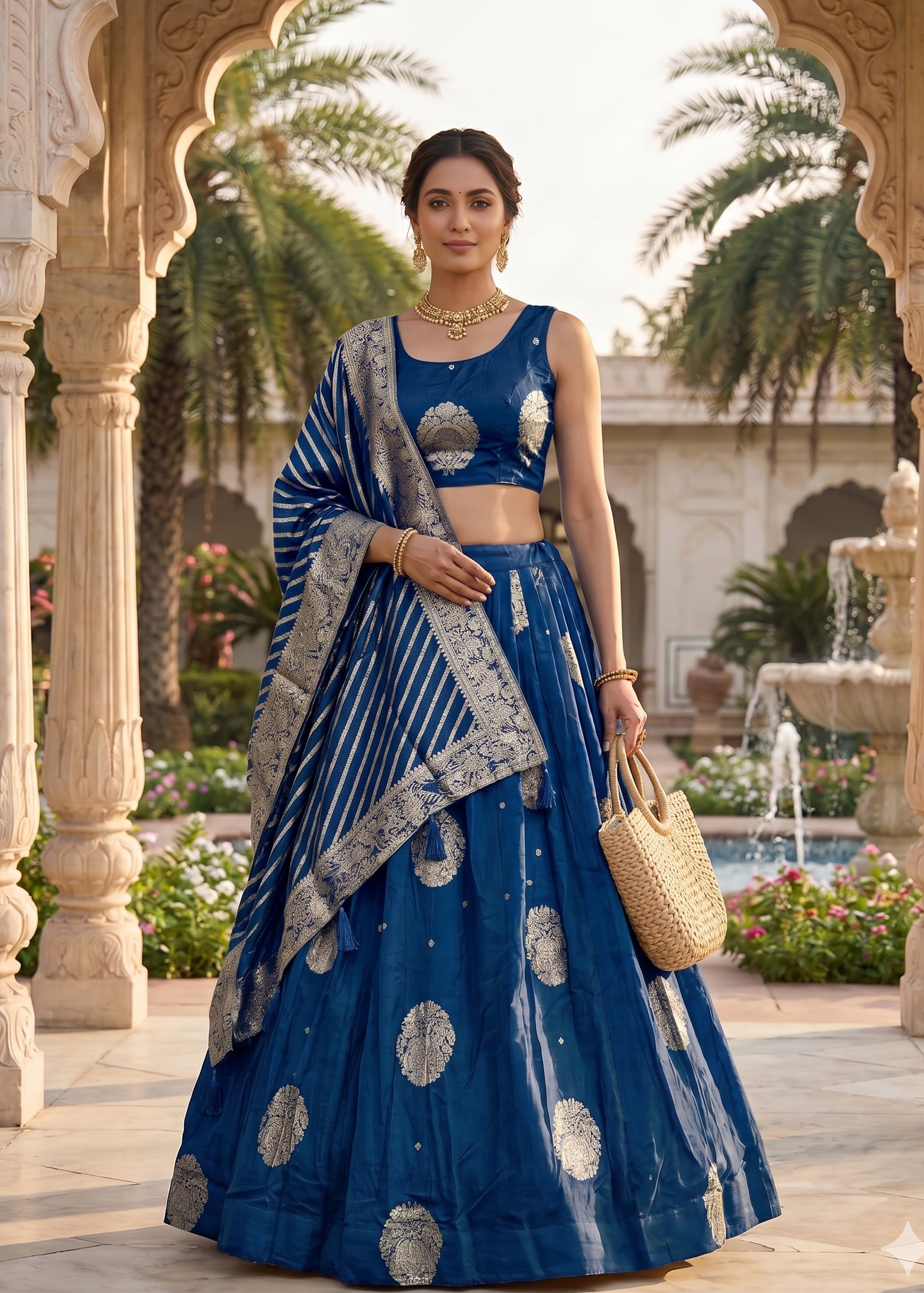 Regal Banarasi Silk Lehenga Set