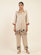 Embroidered Scalloped Co-ord Set