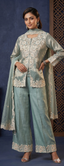 Ethereal Sage Silk Palazzo Set